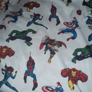 Marvel Superheroes Graphic Queen Flat Sheet, Read Description
